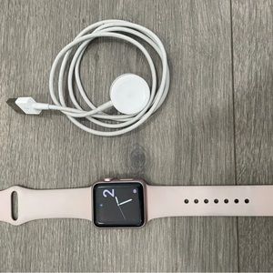 Apple Watch Series 1 38mm Rose Gold Aluminum Pink Sand Sports Band
